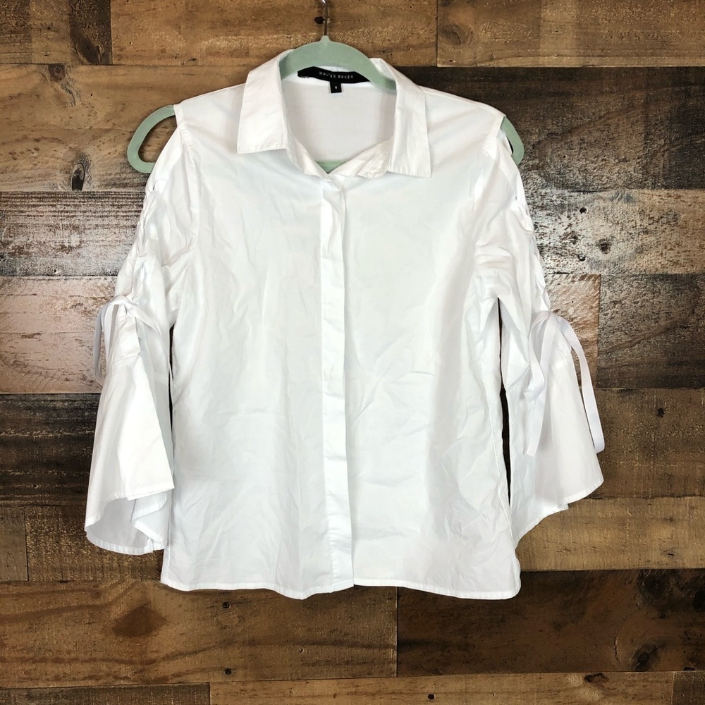 Walter baker lace up‎ sleeve top